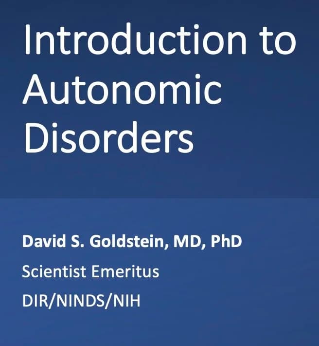 Title slide for Introduction to Autonomic Disorders lecture